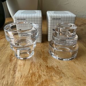 AREAWARE - sleek glass terrace dual candle holder from urban outfitters.